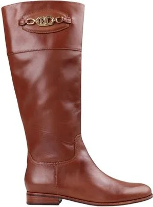 Lauren Ralph Lauren Breana Burnished Leather Riding Boot Woman Boot