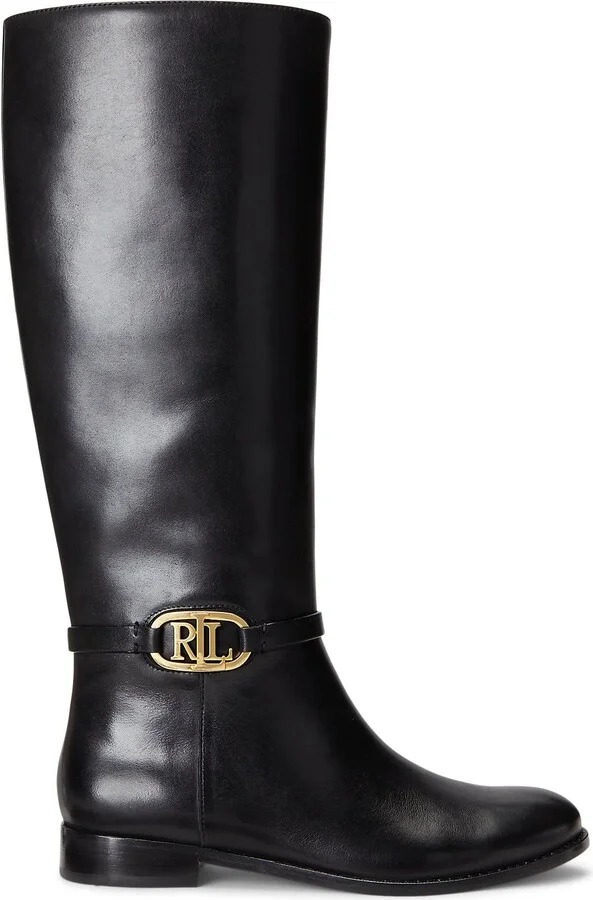 Lauren Ralph Lauren Bridgette Burnished Leather Tall Boot Woman Boot - Image 9