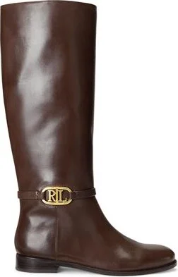 Lauren Ralph Lauren Bridgette Burnished Leather Tall Boot Woman Boot