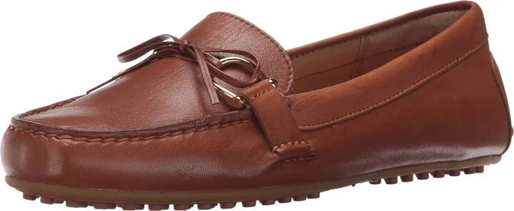 Lauren Ralph Lauren Briley Moccasin Loafer Deep Saddle Tan Super Soft Leather 9.5