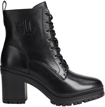 Lauren Ralph Lauren Cameron Burnished Leather Bootie Woman Ankle boots