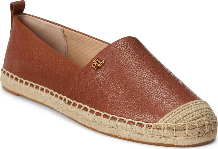 Lauren Ralph Lauren Cameryn Espadrille Deep Saddle Tan 2 8.5 B (M)
