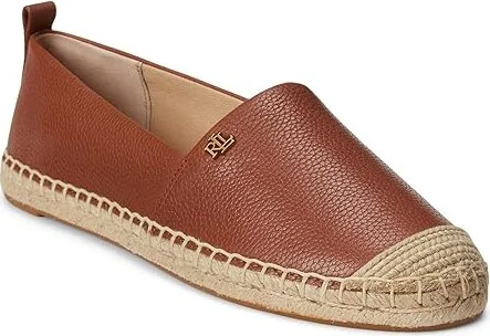 Lauren Ralph Lauren Cameryn Espadrille Women's Shoes Deep Saddle Tan 2 : 10 B - Medium, Jute/Leather