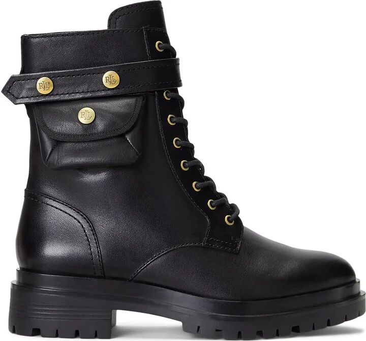 Lauren Ralph Lauren Cammie Burnished Leather Bootie Woman Ankle boots - Image 3