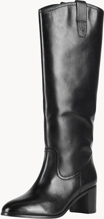Lauren Ralph Lauren Carla Burnished Leather Ridingtk! Boot Woman Boot - Image 4