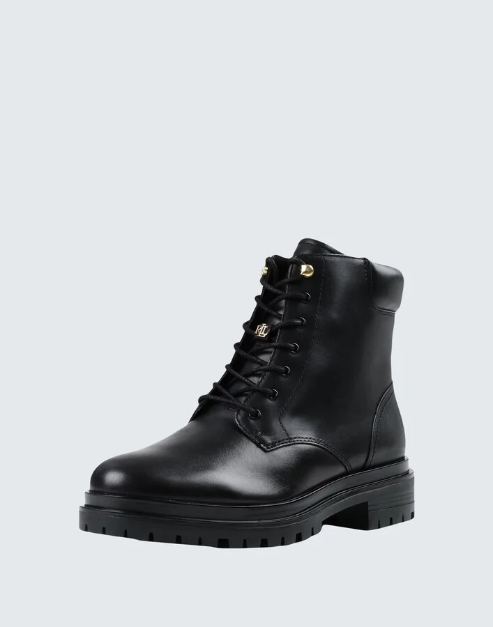 Lauren Ralph Lauren Carlee Burnished Leather Bootie Woman Ankle boots - Image 4