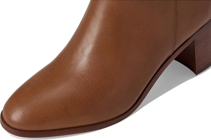 Lauren Ralph Lauren Cassie Burnished Leather Bootie Women's Boots Deep Saddle Tan : 6.5 B - Medium - Image 7
