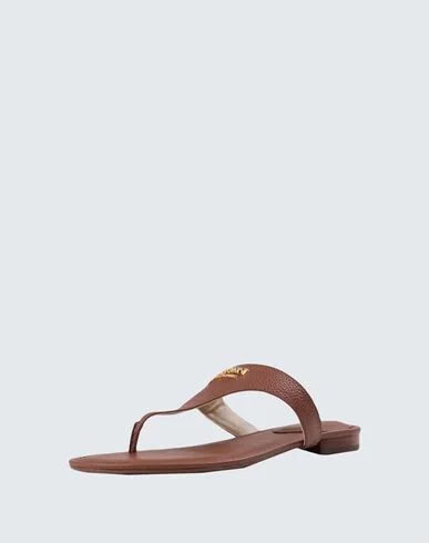 Lauren Ralph Lauren Ellah Tumbled Leather Sandal Woman Thong sandal - Image 2