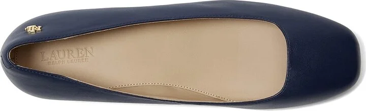 Lauren Ralph Lauren Emellie Nappa Leather Ballet Flat Women's Flat Shoes Refined Navy : 8.5 B - Medium - Image 2