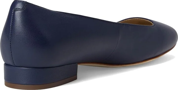 Lauren Ralph Lauren Emellie Nappa Leather Ballet Flat Women's Flat Shoes Refined Navy : 8.5 B - Medium - Image 4