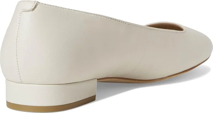 Lauren Ralph Lauren Emellie Nappa Leather Ballet Flat Women's Flat Shoes Soft White : 6.5 B - Medium - Image 4