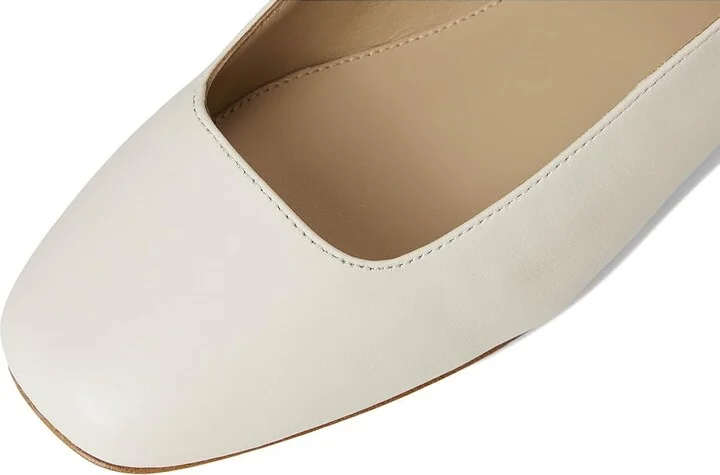 Lauren Ralph Lauren Emellie Nappa Leather Ballet Flat Women's Flat Shoes Soft White : 6.5 B - Medium - Image 7