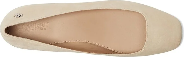 Lauren Ralph Lauren Emellie Suede Ballet Flat Women's Flat Shoes Sand Dune : 7.5 B - Medium - Image 2
