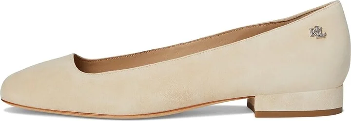 Lauren Ralph Lauren Emellie Suede Ballet Flat Women's Flat Shoes Sand Dune : 7.5 B - Medium - Image 6