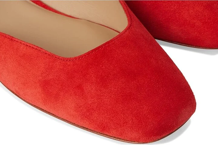 Lauren Ralph Lauren Emellie Suede Mary Jane High Women's Heels Bright Vermilion : 5 B - Medium, Leather - Image 7