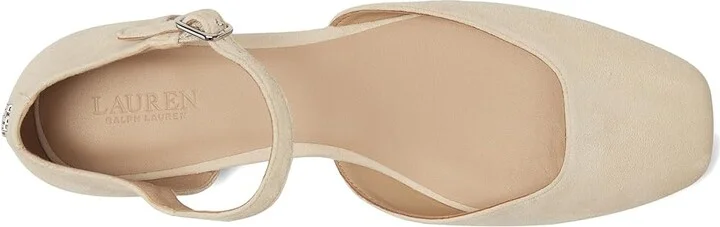 Lauren Ralph Lauren Emellie Suede Mary Jane High Women's Heels Sand Dune : 8.5 B - Medium, Leather - Image 2