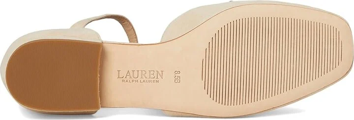 Lauren Ralph Lauren Emellie Suede Mary Jane High Women's Heels Sand Dune : 8.5 B - Medium, Leather - Image 3