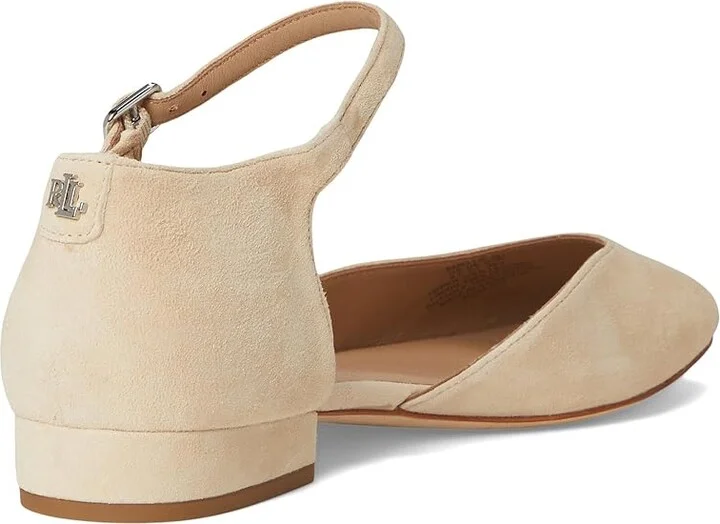Lauren Ralph Lauren Emellie Suede Mary Jane High Women's Heels Sand Dune : 8.5 B - Medium, Leather - Image 4