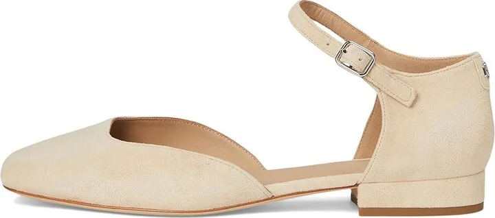 Lauren Ralph Lauren Emellie Suede Mary Jane High Women's Heels Sand Dune : 8.5 B - Medium, Leather - Image 6