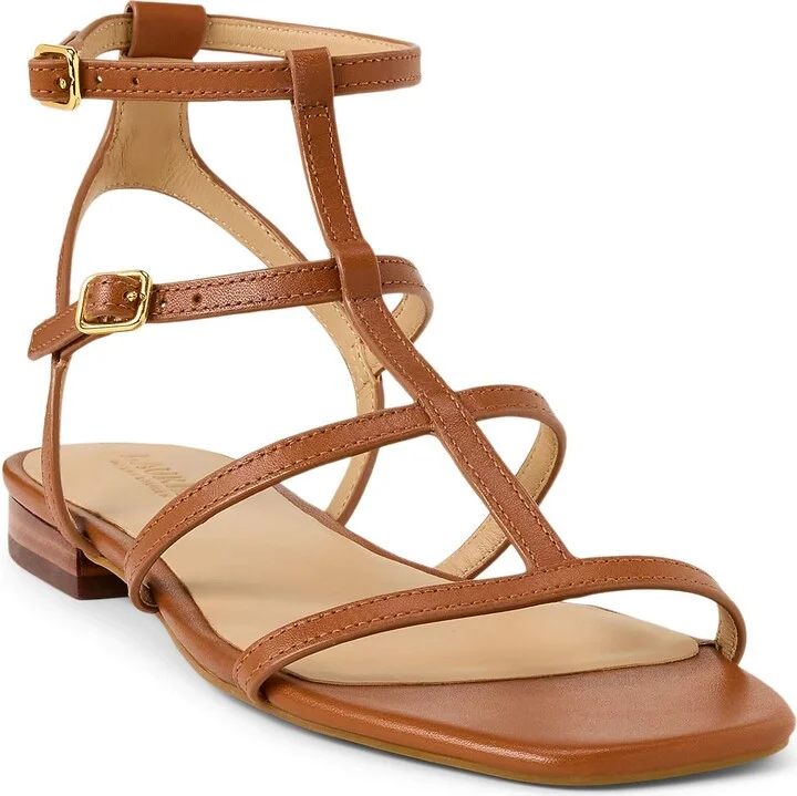 Lauren Ralph Lauren Everley Calfskin Gladiator Sandal Woman Sandals - Image 7