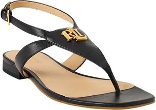 Lauren Ralph Lauren Everley Calfskin Sandal Woman Thong sandal - Image 5
