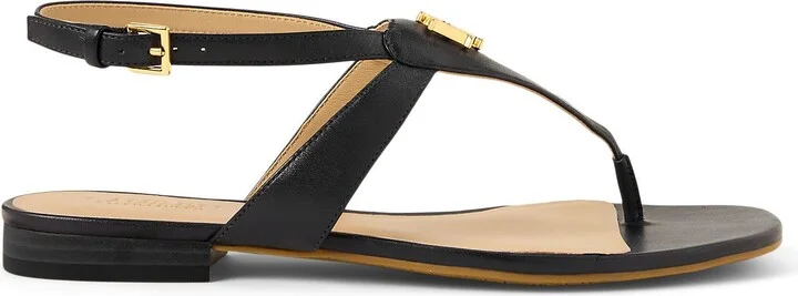 Lauren Ralph Lauren Everley Calfskin Sandal Woman Thong sandal - Image 6