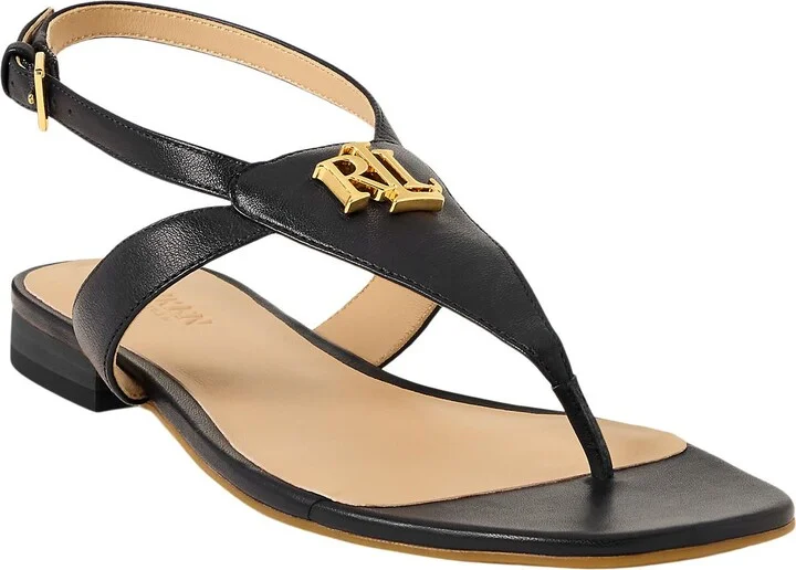 Lauren Ralph Lauren Everley Calfskin Sandal Woman Thong sandal - Image 7