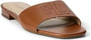 Lauren Ralph Lauren Everley Calfskin Slide Sandal Woman Sandals - Image 2