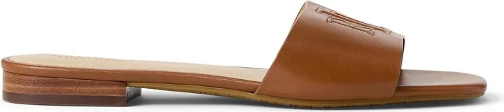 Lauren Ralph Lauren Everley Calfskin Slide Sandal Woman Sandals - Image 3