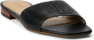 Lauren Ralph Lauren Everley Calfskin Slide Sandal Woman Sandals - Image 5