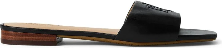 Lauren Ralph Lauren Everley Calfskin Slide Sandal Woman Sandals - Image 6