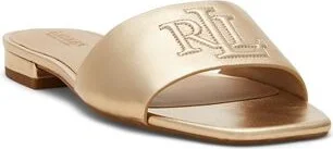 Lauren Ralph Lauren Everley Metallic Leather Slide Sandal Woman Sandals - Image 2