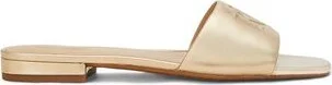 Lauren Ralph Lauren Everley Metallic Leather Slide Sandal Woman Sandals