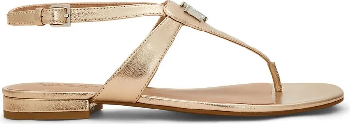 Lauren Ralph Lauren Everley Metallic Nappa Leather Sandal Woman Thong sandal - Image 3