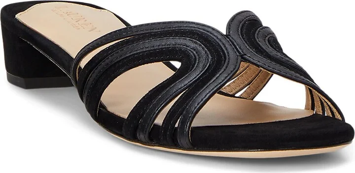 Lauren Ralph Lauren Fay Suede & Leather Multistrap Sandal Woman Sandals - Image 7