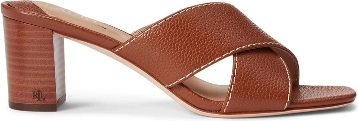 Lauren Ralph Lauren Freddi Tumbled Leather Sandal Woman Sandals - Image 6