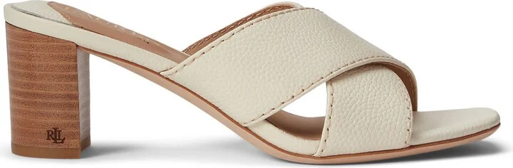 Lauren Ralph Lauren Freddi Tumbled Leather Sandal Woman Sandals - Image 9