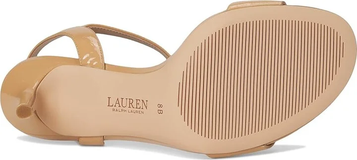 Lauren Ralph Lauren Gwen Crinkle Patent Leather Sandals Women's Sandals Buff : 7 B - Medium - Image 3