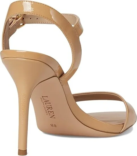 Lauren Ralph Lauren Gwen Crinkle Patent Leather Sandals Women's Sandals Buff : 7 B - Medium - Image 4