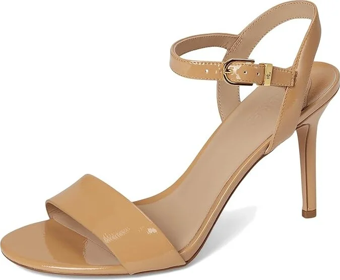 Lauren Ralph Lauren Gwen Crinkle Patent Leather Sandals Women's Sandals Buff : 7 B - Medium - Image 5