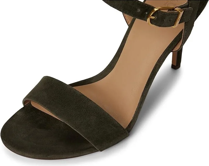 Lauren Ralph Lauren Gwen Suede Sandals Women's Sandals Dark Olive : 7.5 B - Medium, Leather - Image 7