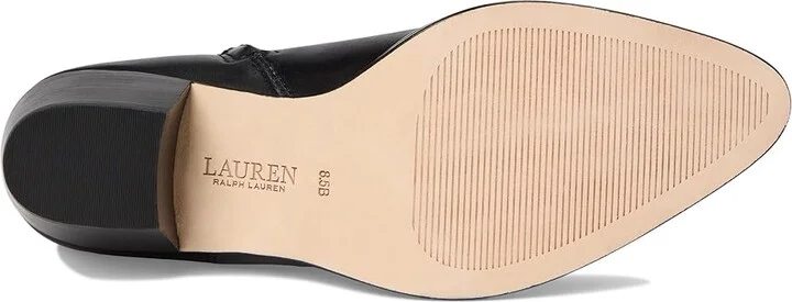 Lauren Ralph Lauren Harpher Burnished Leather Women's Boots Black : 5 B - Medium - Image 3