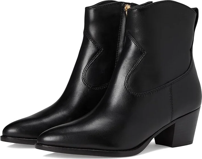 Lauren Ralph Lauren Harpher Burnished Leather Women's Boots Black : 5 B - Medium