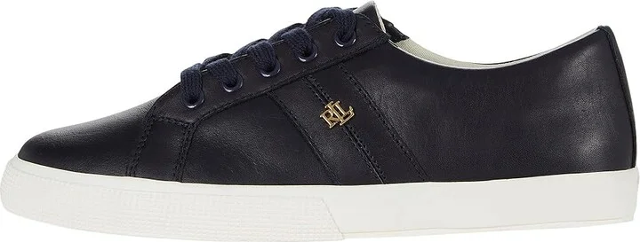 Lauren Ralph Lauren Janson II Action Leather Sneaker Women's Shoes Lauren Navy : 10 B - Medium - Image 6