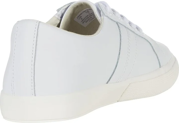 Lauren Ralph Lauren Janson II Action Leather Sneaker Women's Shoes RL White : 10 B - Medium - Image 4