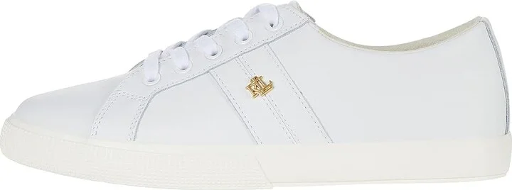 Lauren Ralph Lauren Janson II Action Leather Sneaker Women's Shoes RL White : 10 B - Medium - Image 6