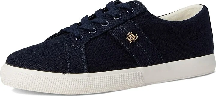 Lauren Ralph Lauren Janson Ii Canvas Sneakers Women's Shoes Lauren Navy : 8 B - Medium - Image 5