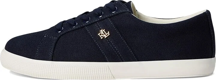 Lauren Ralph Lauren Janson Ii Canvas Sneakers Women's Shoes Lauren Navy : 8 B - Medium - Image 6