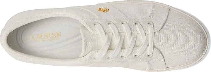 Lauren Ralph Lauren Janson Ii Canvas Sneakers Women's Shoes Optic White : 7 B - Medium - Image 2