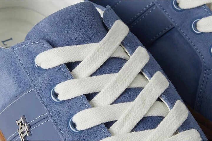 Lauren Ralph Lauren Janson II Suede Nappa Leather Sneakers Women's Shoes Capri Blue : 7.5 B - Medium - Image 7